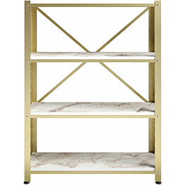 Kirjahylly Linento Furniture Shenna kulta/valkoinen