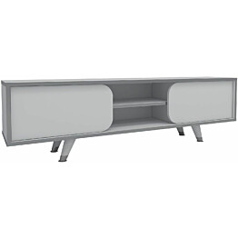 TV-taso Linento Furniture Zambak valkoinen/nikkeli