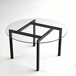Sohvapöytä Linento Furniture Balance 75 cm kirkas lasi musta