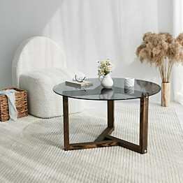 Sohvapöytä Linento Furniture Miro 75 cm savulasi ruskea