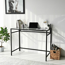 Työpöytä Linento Furniture Network kirkas lasi musta