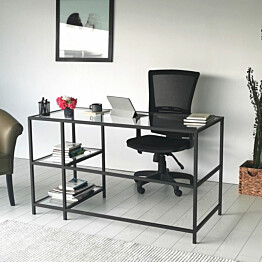 Työpöytä Linento Furniture Master Calisma lasi musta