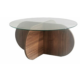 Sohvapöytä Linento Furniture Bubble pähkinä/karkaistu lasi