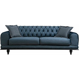 Vuodesohva Linento Furniture Arredo Capitone 3-istuttava sininen