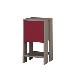 Yöpöytä Linento Furniture Ema beige/punainen