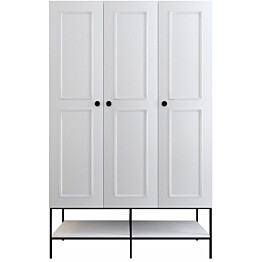 Vaatekaappi Linento Furniture Martin 3, 140cm, valkoinen