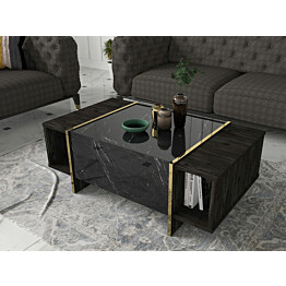 Sohvapöytä Linento Furniture Veyron musta/kulta