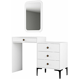 Lipasto ja peili Linento Furniture Lizbon 549 valkoinen
