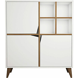 Lipasto Linento Furniture Pulse valkoinen/pähkinä