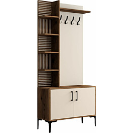 Säilytyskokonaisuus Linento Furniture Viyana 90 cm ruskea/valkoinen