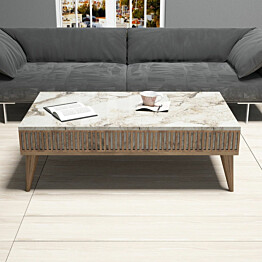 Huonekalusetti olohuoneeseen Linento Furniture Milan ruskea/valkoinen