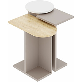 Sarjapöytä Linento Furniture Mund 3-osainen beige/tammi/valkoinen