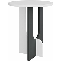 Apupöytä Linento Furniture Luna 40 cm valkoinen/harmaa