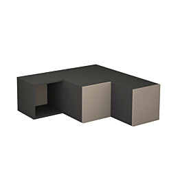 TV-taso nurkkaan Linento Furniture Compact harmaa/beige