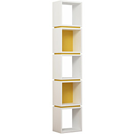 Kirjahylly Linento Furniture Multi valkoinen/keltainen