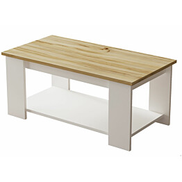 Sohvapöytä Linento Furniture LV15 puukuosi ruskea/valkoinen