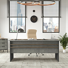 Työpöytä Linento Furniture VS1 ruskea/harmaa