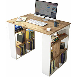 Työpöytä Linento Furniture BR1 ruskea/valkoinen