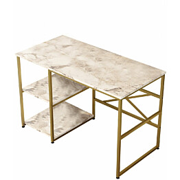 Työpöytä Linento Furniture VG23-GE valkoinen marmori/kulta