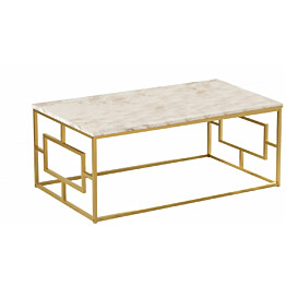 Sohvapöytä Linento Furniture VG12-GE valkoinen marmori/kulta