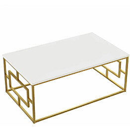 Sohvapöytä Linento Furniture VG12-W valkoinen/kulta