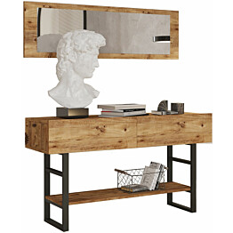 Sivupöytä ja peili Linento Furniture ML24 ruskea