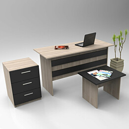 Työpöytäkokonaisuus Linento Furniture VO9 ruskea/musta