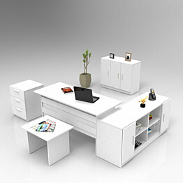 Työpöytäkokonaisuus Linento Furniture VO16 valkoinen