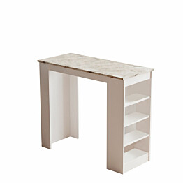 Baaripöytä Linento Furniture ST1 White marmorikuosi valkoinen/beige marmori