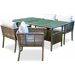 Ruokailuryhmä Linento Garden Newyork 150, 4 tuolia + pöytä, eri värejä