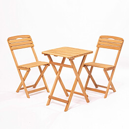 Garden Table &amp; Chairs Set (3 Pieces) Linento Garden MY001 Brown