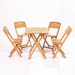 Garden Table &amp; Chairs Set (5 Pieces) Linento Garden MY004 Brown