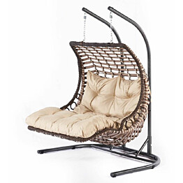 Garden Double Swing Chair Linento Garden Bodrum V2  Cream