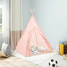 Lasten tiipiiteltta  laukku polyesteri pinkki 115x115x160cm