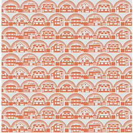 Tapetti Mini Moderns Metroland, 0.52x10m, non-woven, oranssi