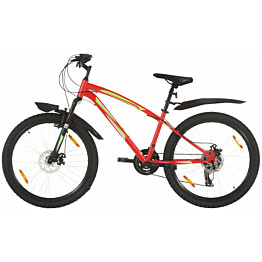 Maastopyörä 21 vaihdetta 26 renkaat 42 cm runko punainen