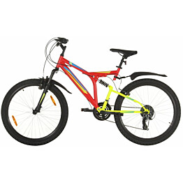 Maastopyörä 21 vaihdetta 26 renkaat 49 cm runko punainen