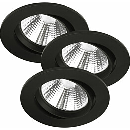 LED-alasvalosarja Nordlux Fremont, 3 kpl/pkt, 2700K, musta