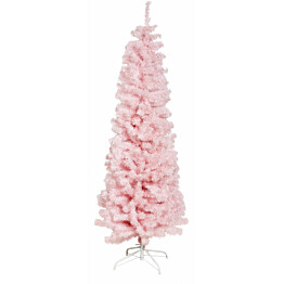 Tekojoulukuusi Nordic Winter Bling 180cm kapea PVC vaaleanpunainen