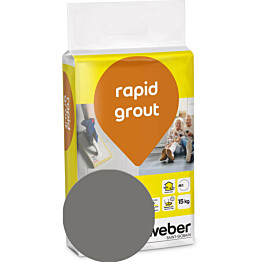 Saumalaasti Weber rapid grout 18 Dark grey 15 kg
