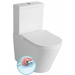 WC-istuin Interia Pako Rimless soft-close -kannella kaksoishuuhtelu