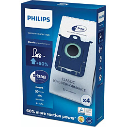 Pölypussi Philips Vacuum S-Bag Classic 4kpl