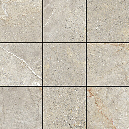 Mosaiikkilaatta Pukkila Stone Age Greige, 9.7x9.7cm, matta