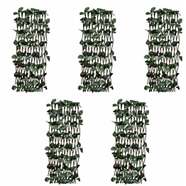 Pajusäleikköaidat 5 kpl keinotekoisilla lehdillä 180x30 cm