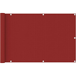Parvekkeen suoja punainen 90x400 cm hdpe_1