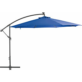 Riippuva aurinkovarjo alumiinipylväällä 350 cm sininen_1