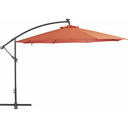Riippuva aurinkovarjo ja alumiinitolppa 350 cm terrakotta_1
