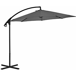 Riippuva aurinkovarjo teräspylväällä 300 cm antrasiitti_1