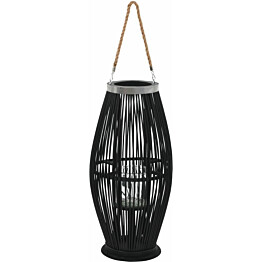 Riippuva kynttilänpidike bambu musta 60 cm_1