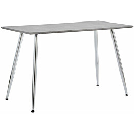 Ruokapöytä betoni ja hopea 120x60x74 cm mdf_1